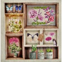 Serwetka decoupage firmy NOUVEAU herbarium 33x33cm